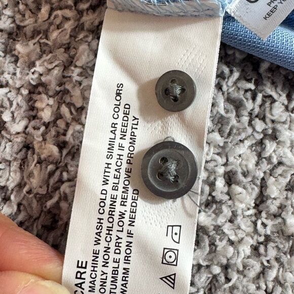 Greyson Mens size Omaha Long Sleeve Polo Wolf Blue Cotton Blend Cooling Fabric - Picture 11 of 16